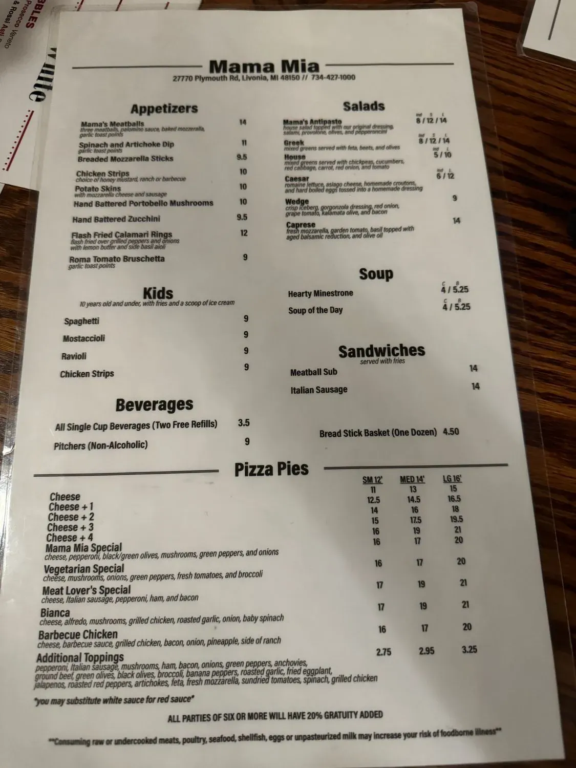 Menu 6