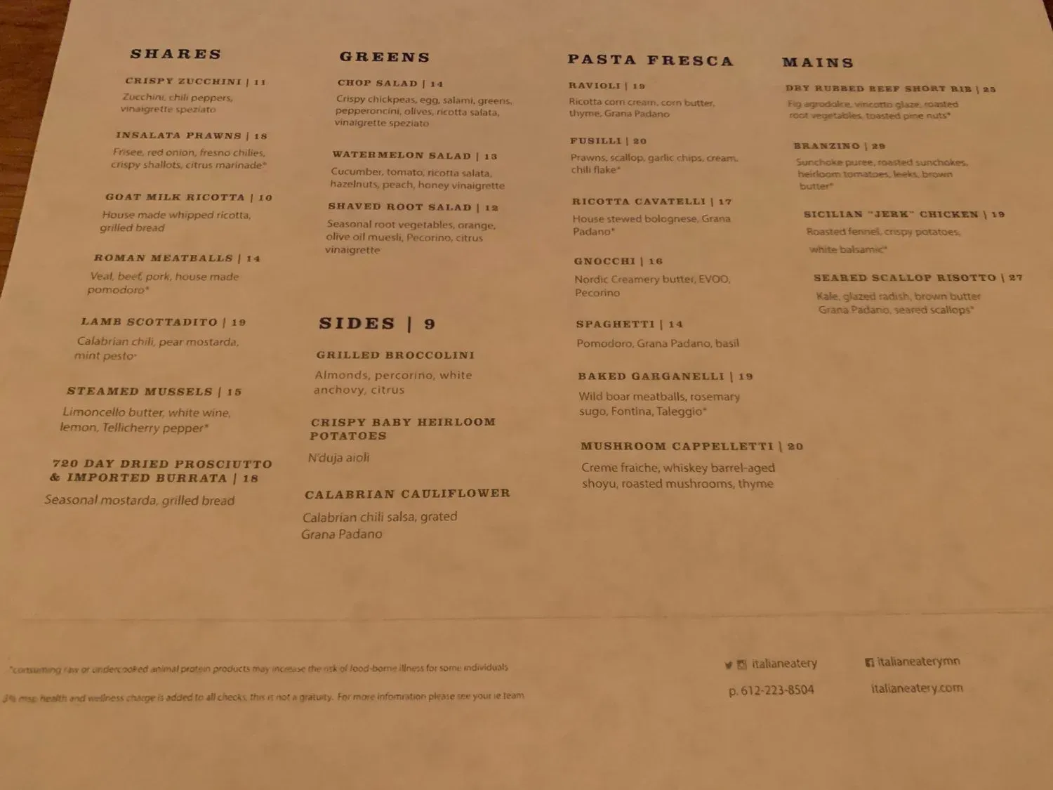 Menu 1