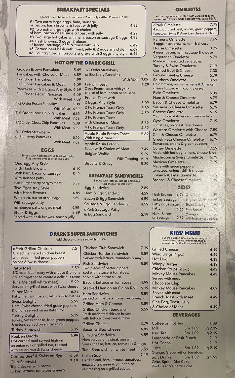 Menu 1