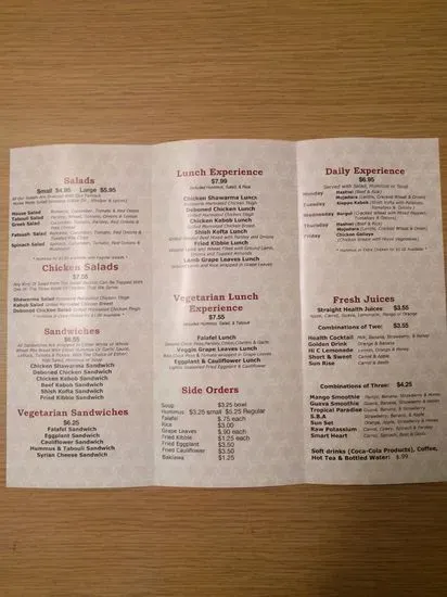 Menu 3