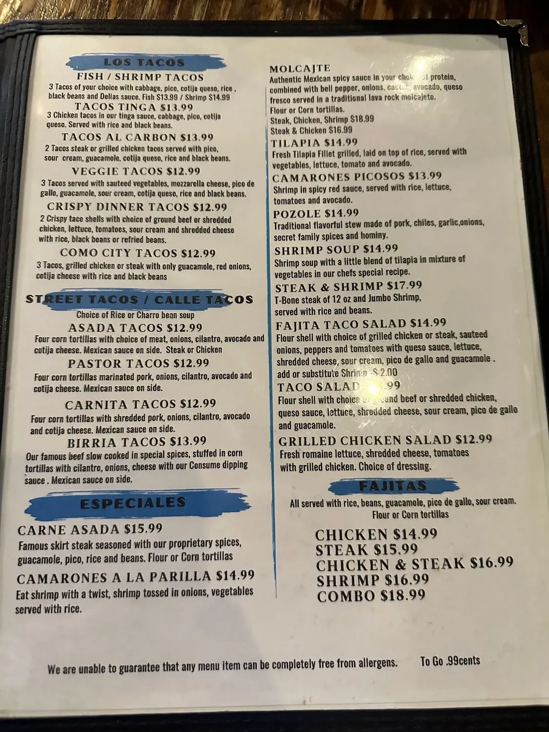 Menu 5