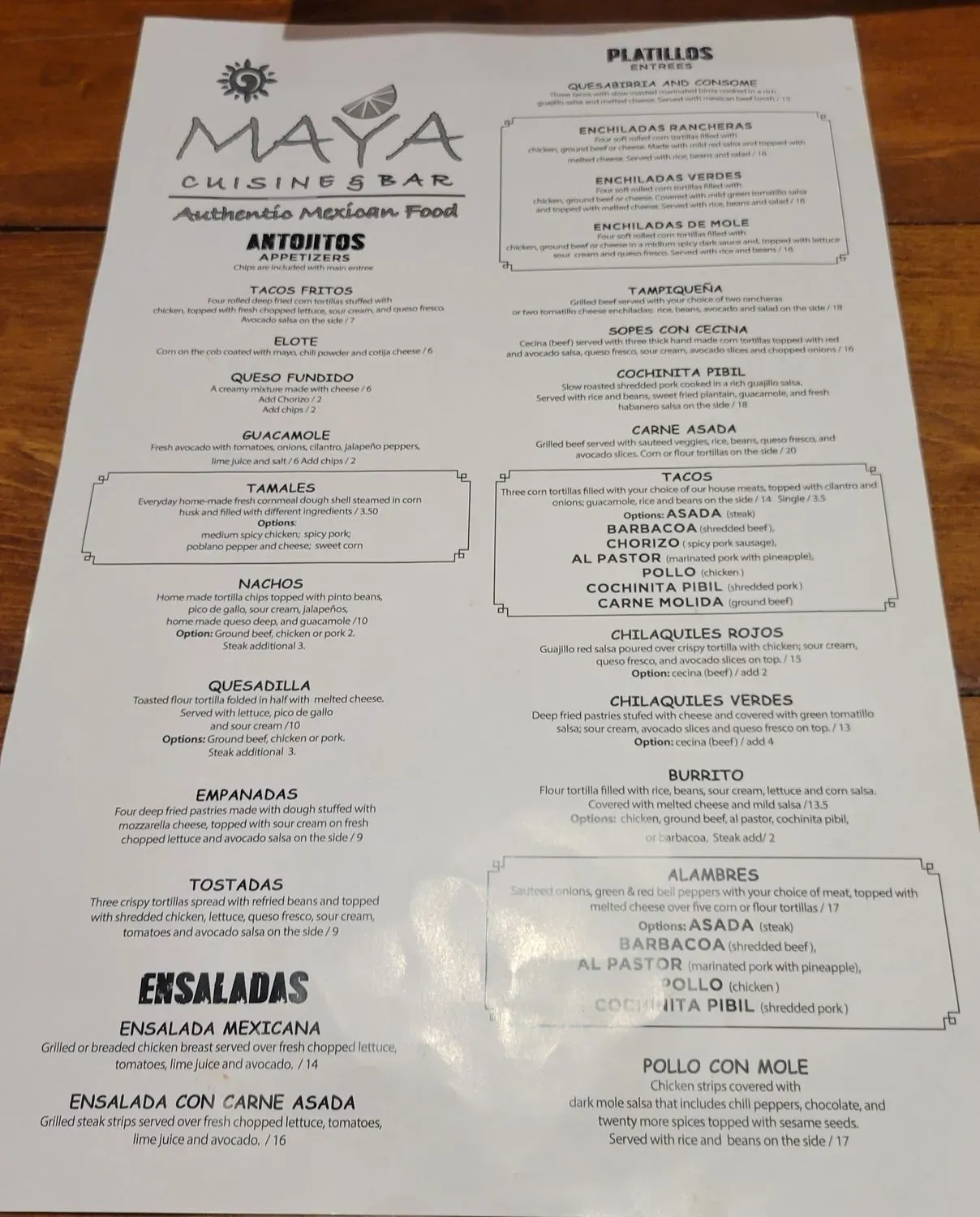 Menu 2