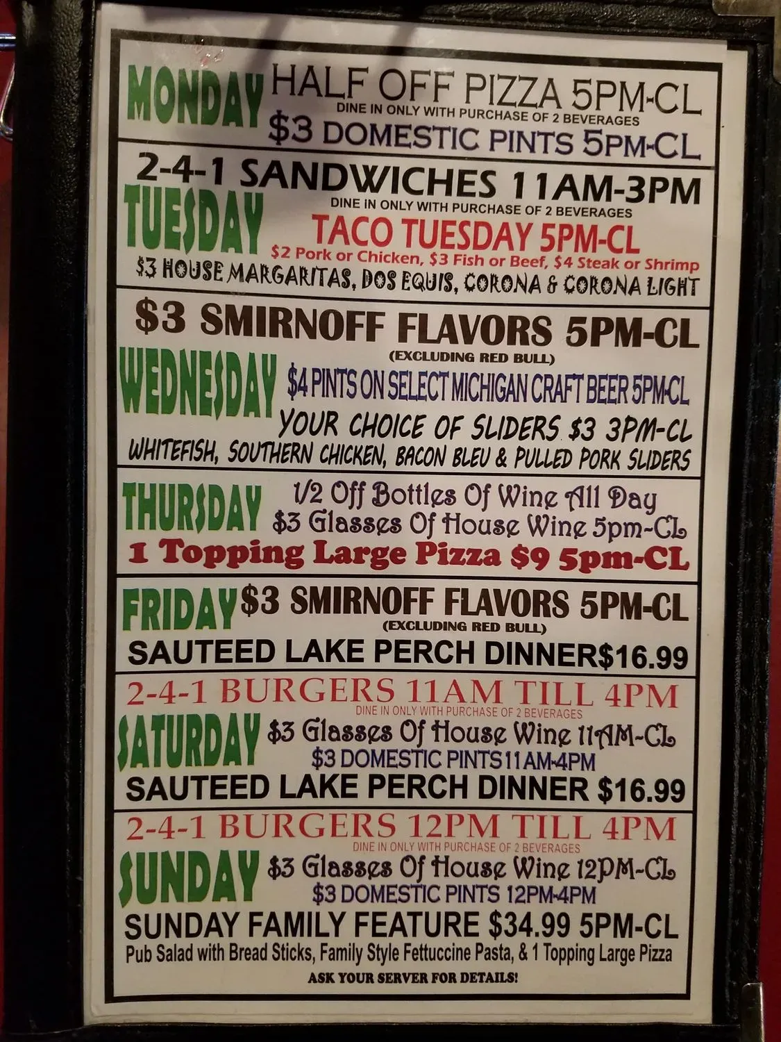 Menu 4