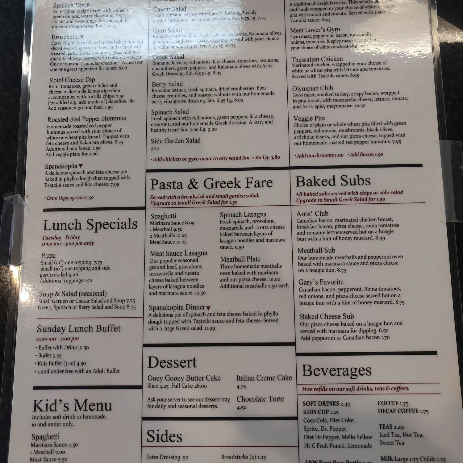 Menu 2