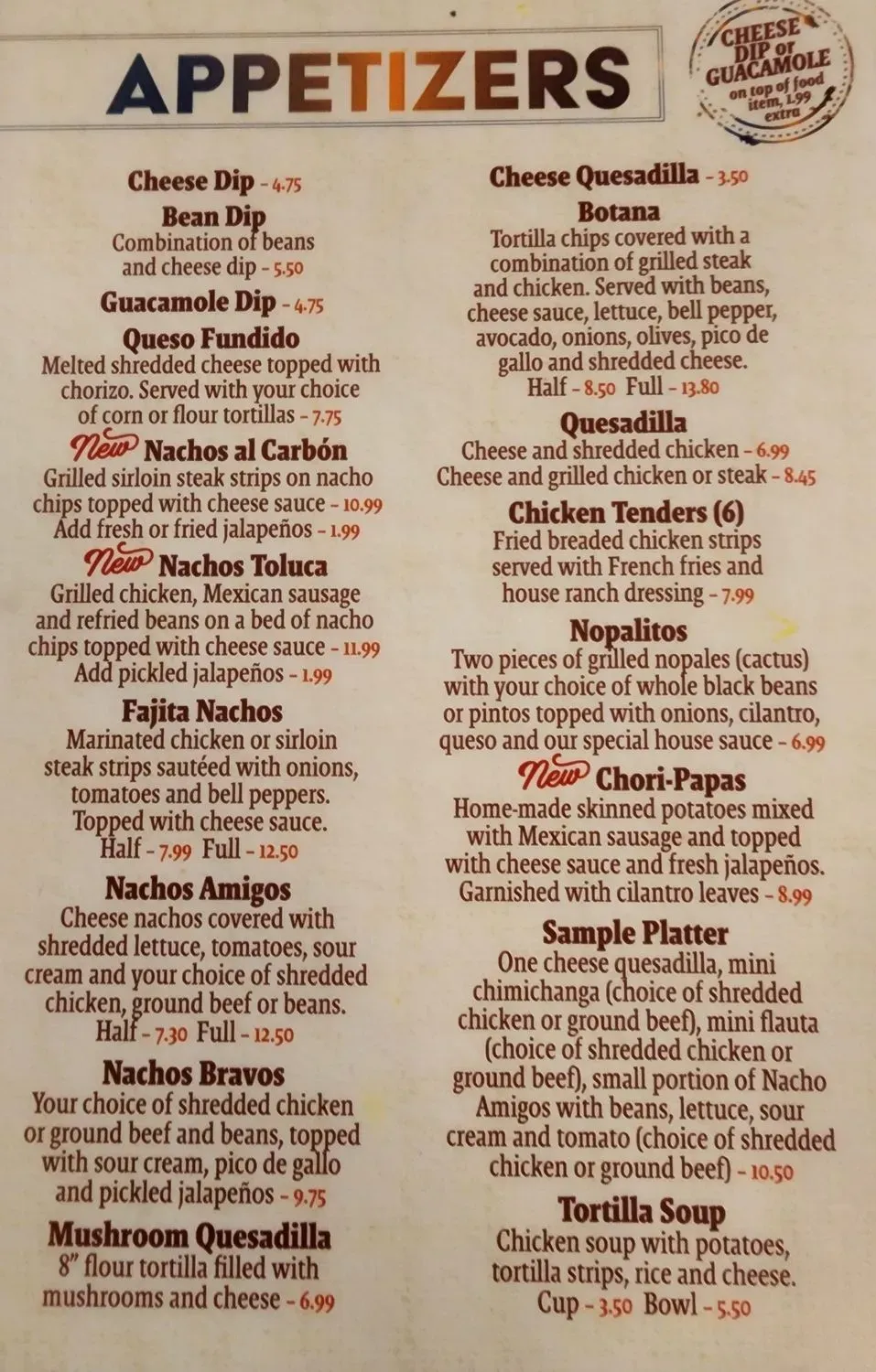 Menu 1