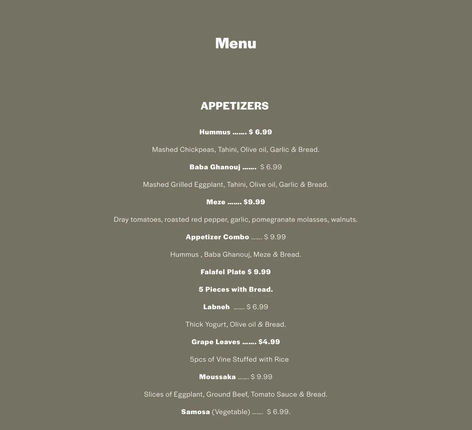 Menu 3