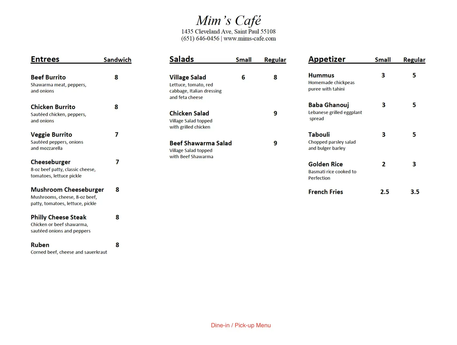 Menu 3