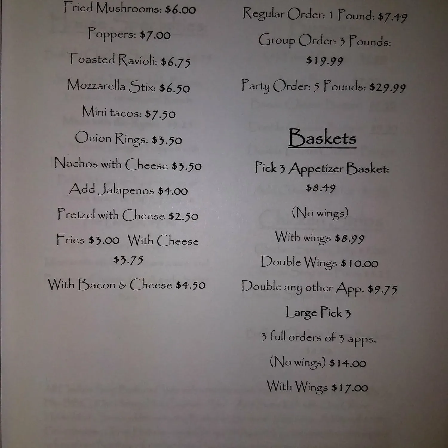 Menu 1