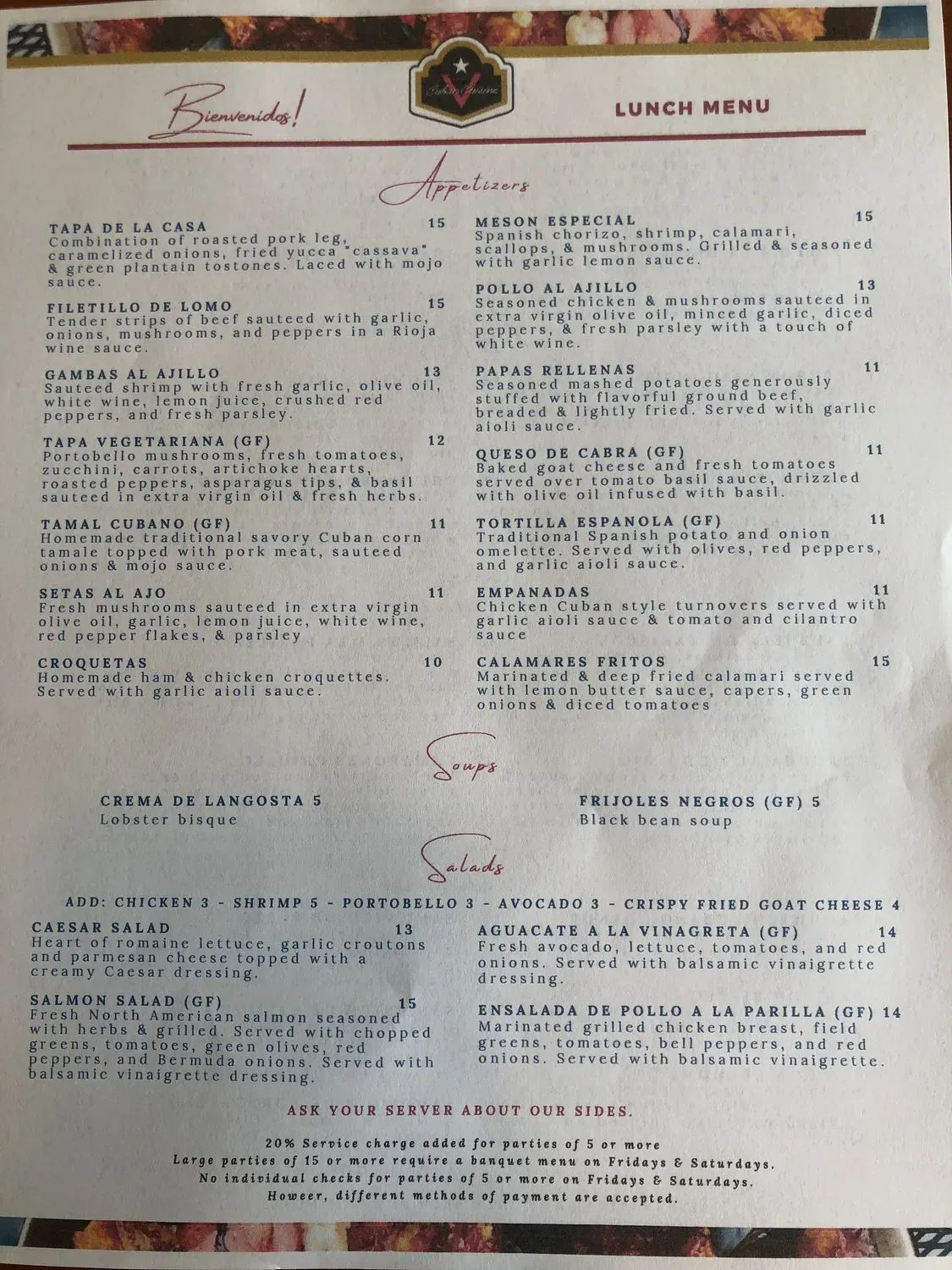 Menu 1