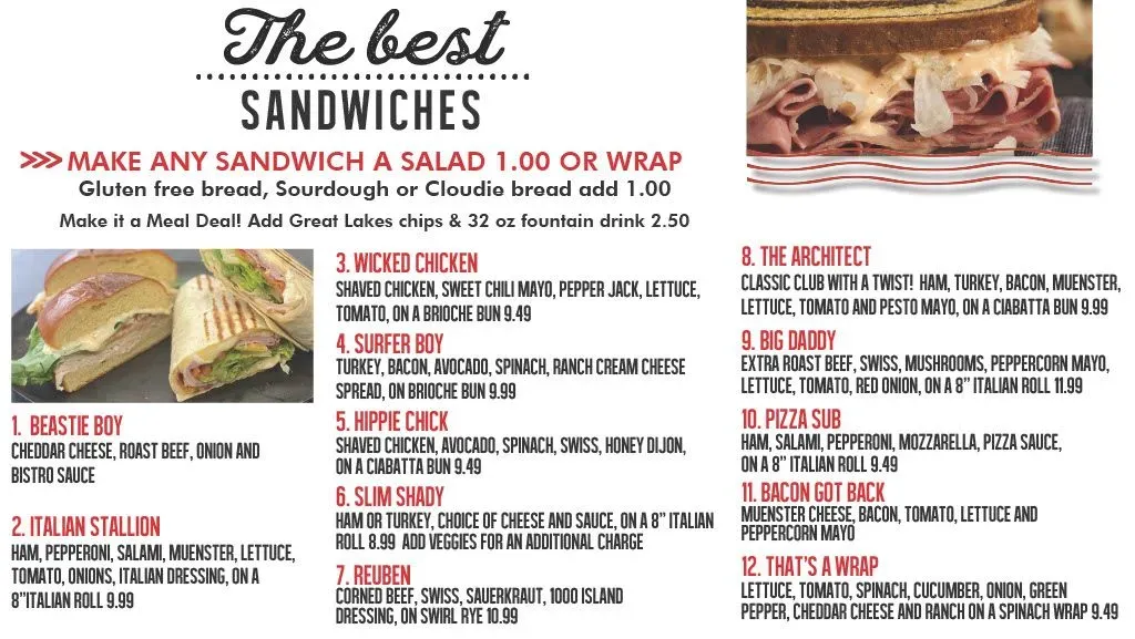 Dozer's Deli & Creamery Menu - Updated October 2025