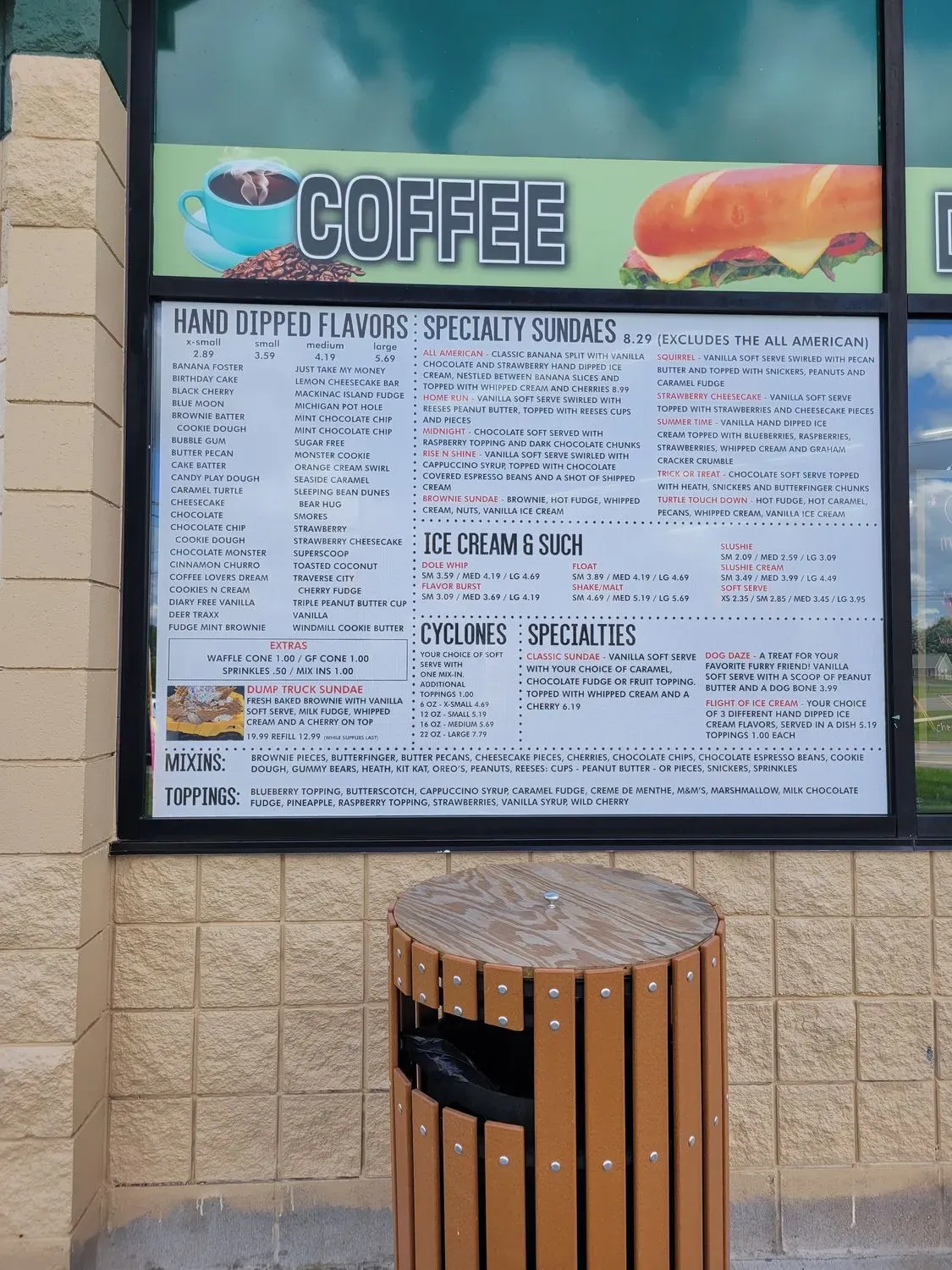 Dozer's Deli & Creamery Menu - Updated October 2025