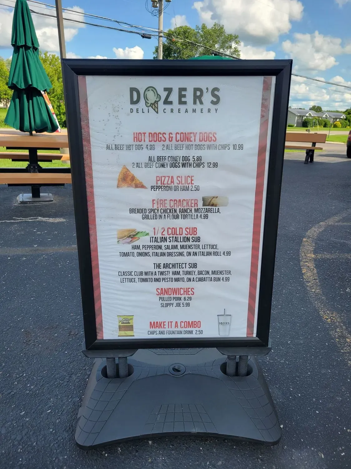 Dozer's Deli & Creamery Menu - Updated October 2025