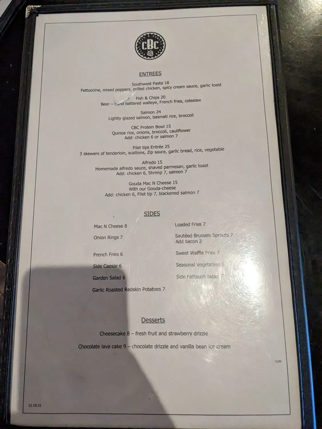 Menu 1