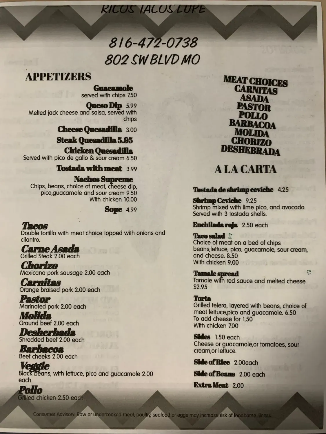 Menu 2