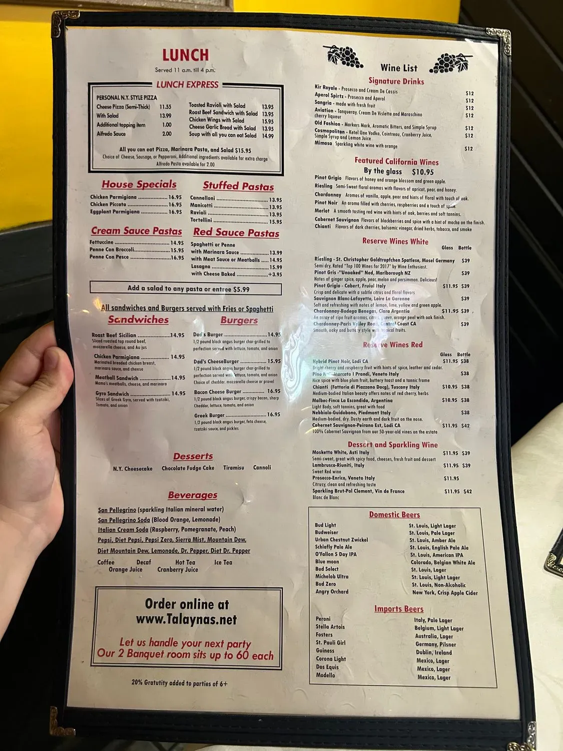 Menu 1