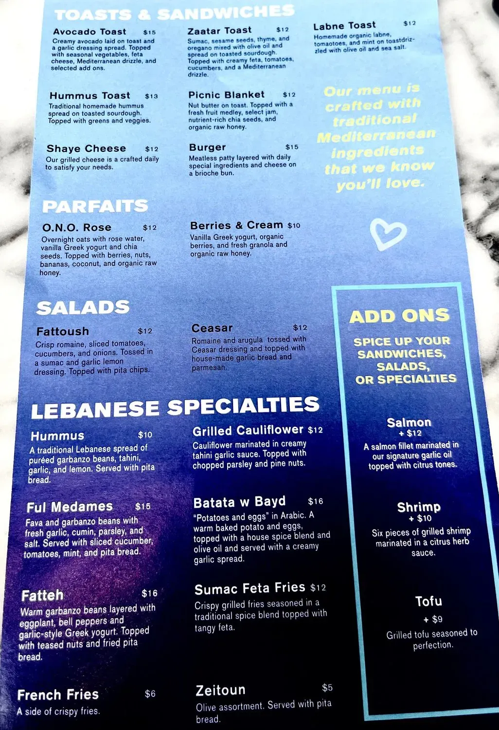 Menu 1