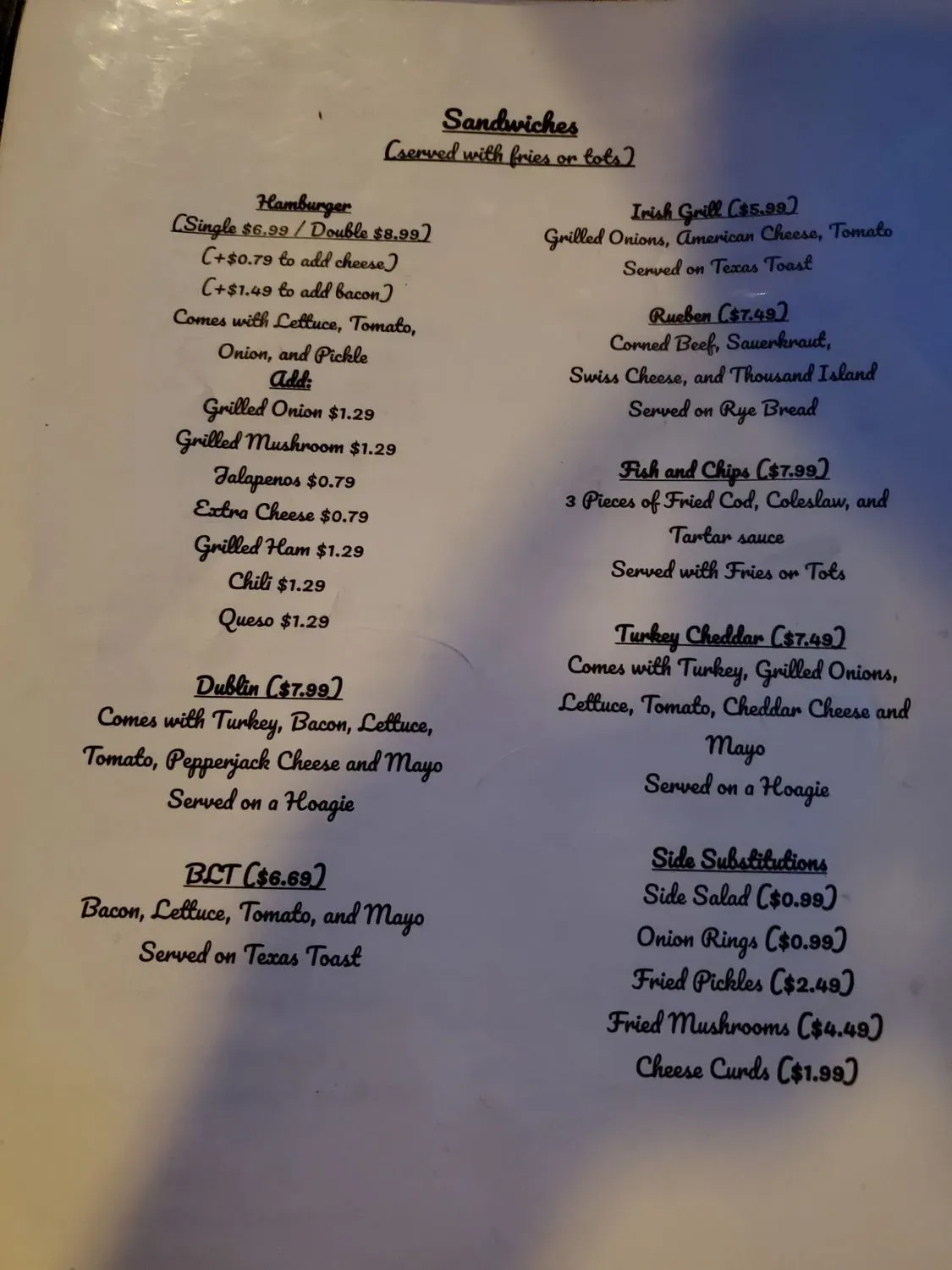 Menu 1