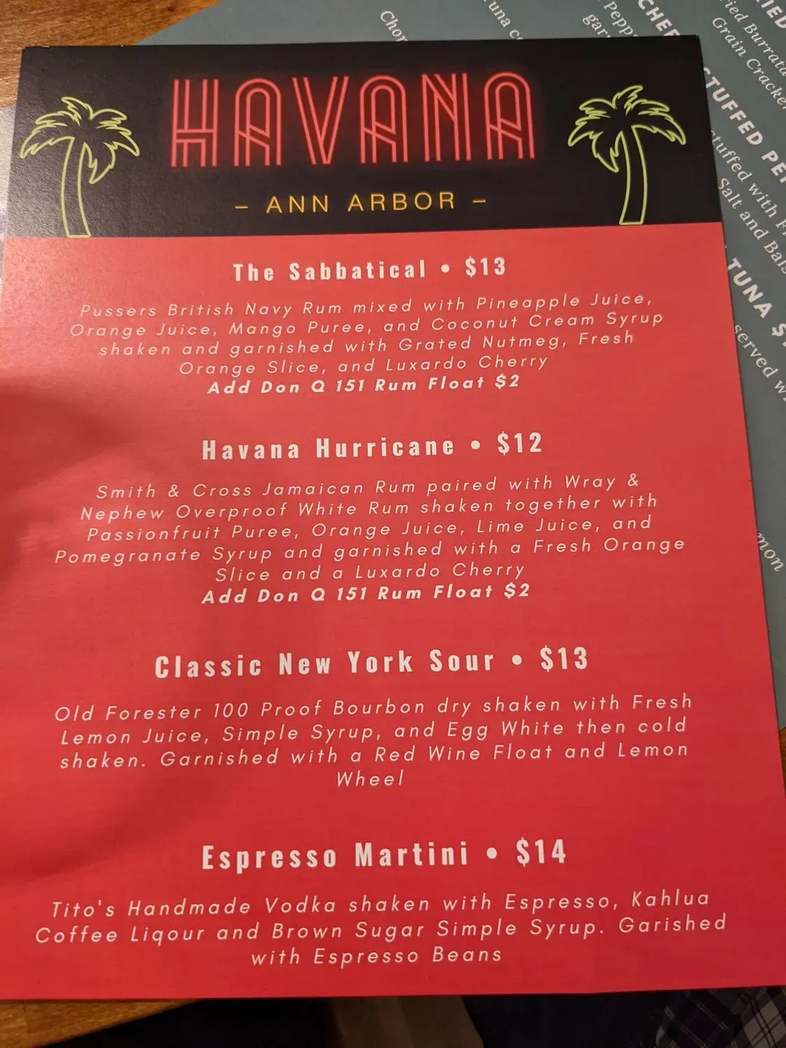 Menu 5