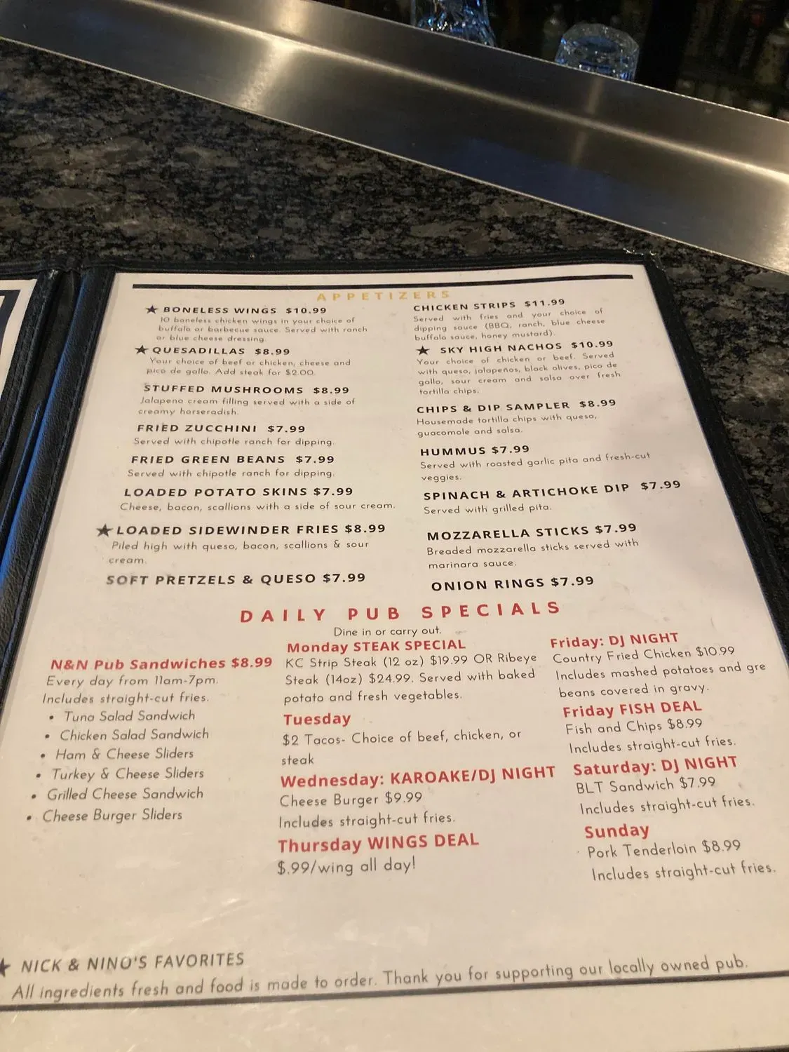 Menu 1