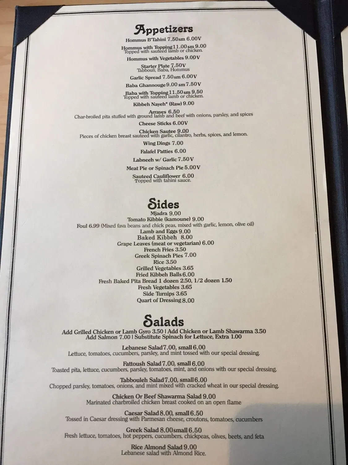 Menu 1