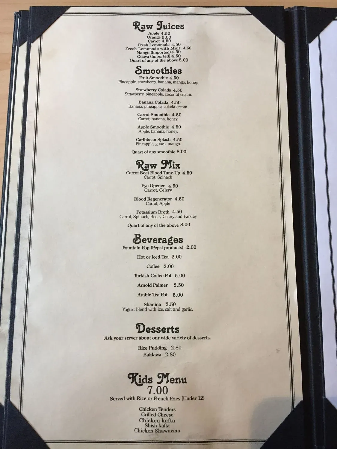 Menu 4