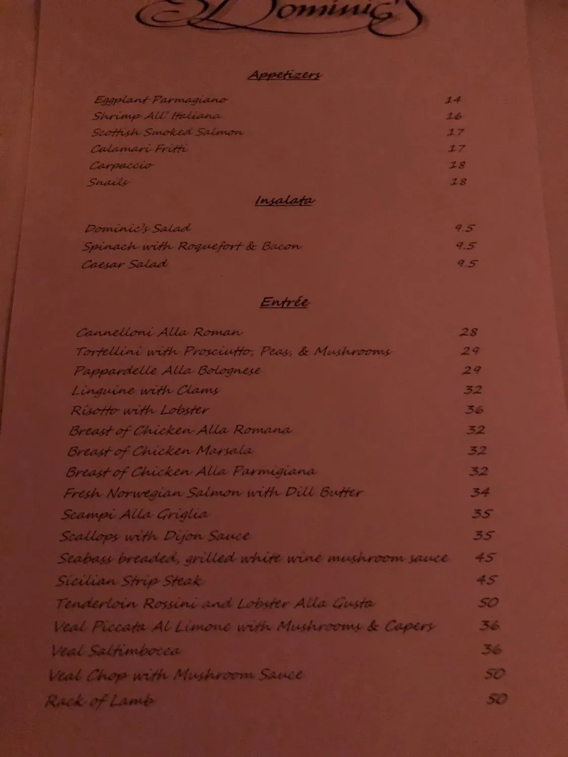 Menu 1