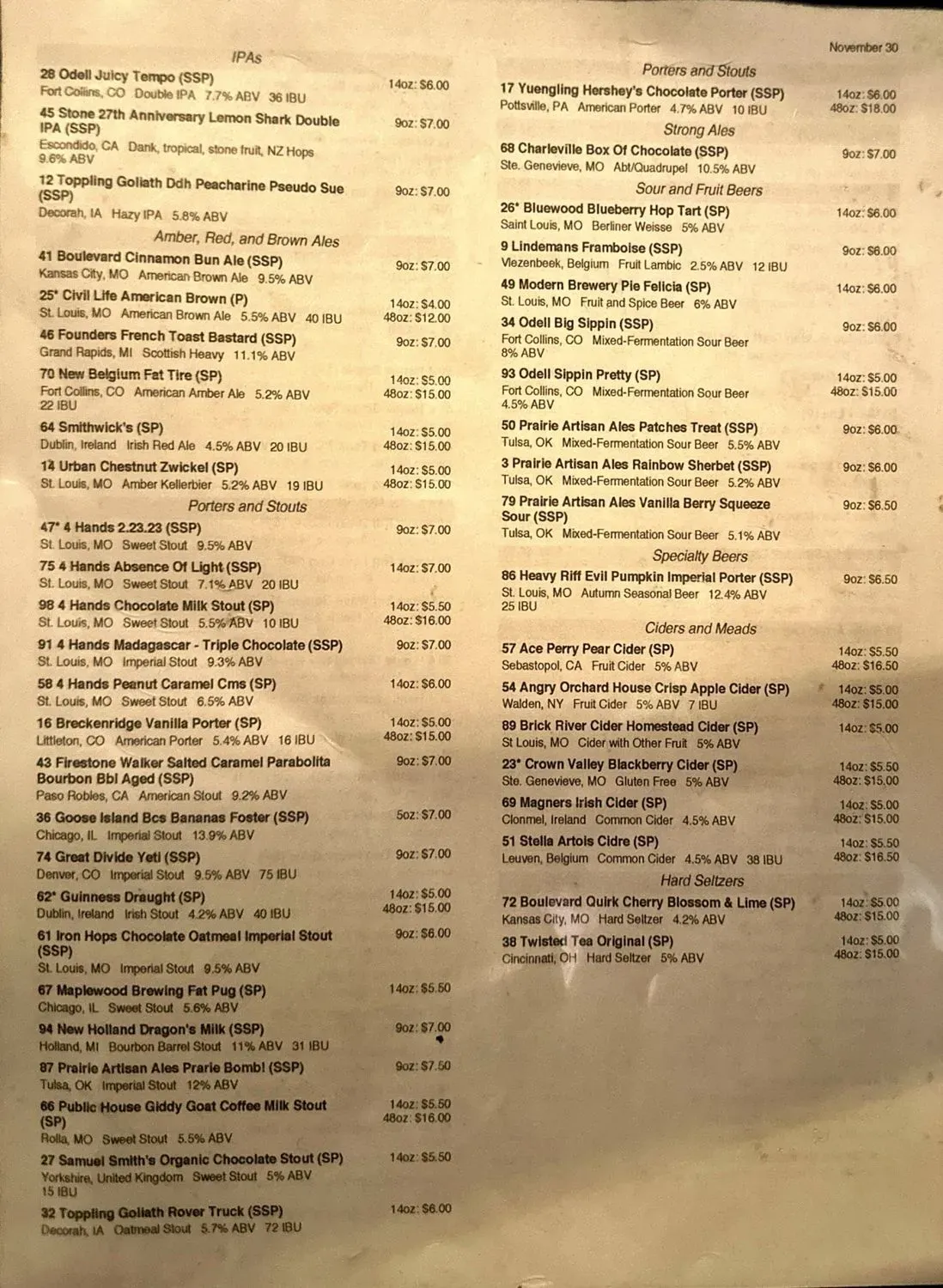 Menu 1