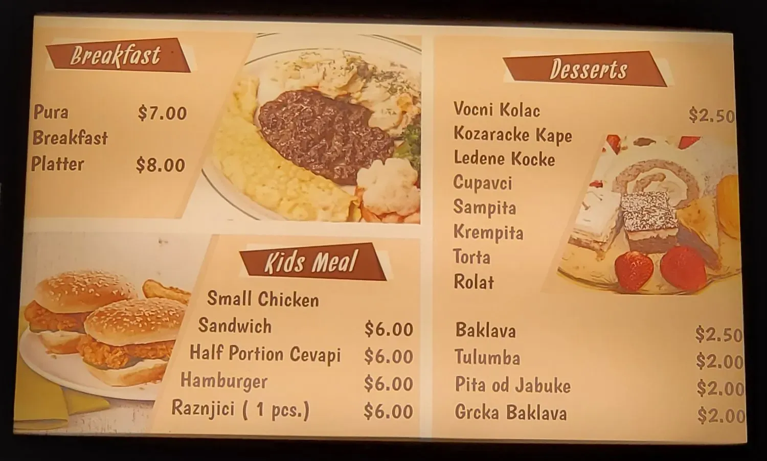 Menu 1