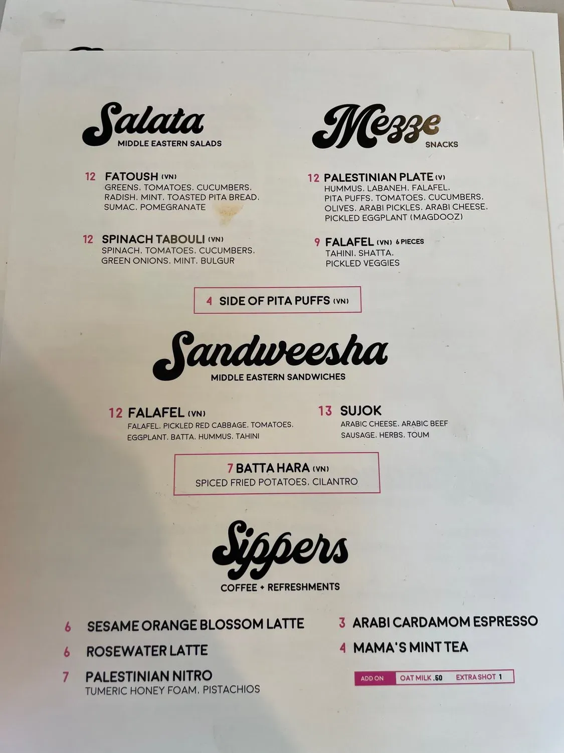 Menu 1