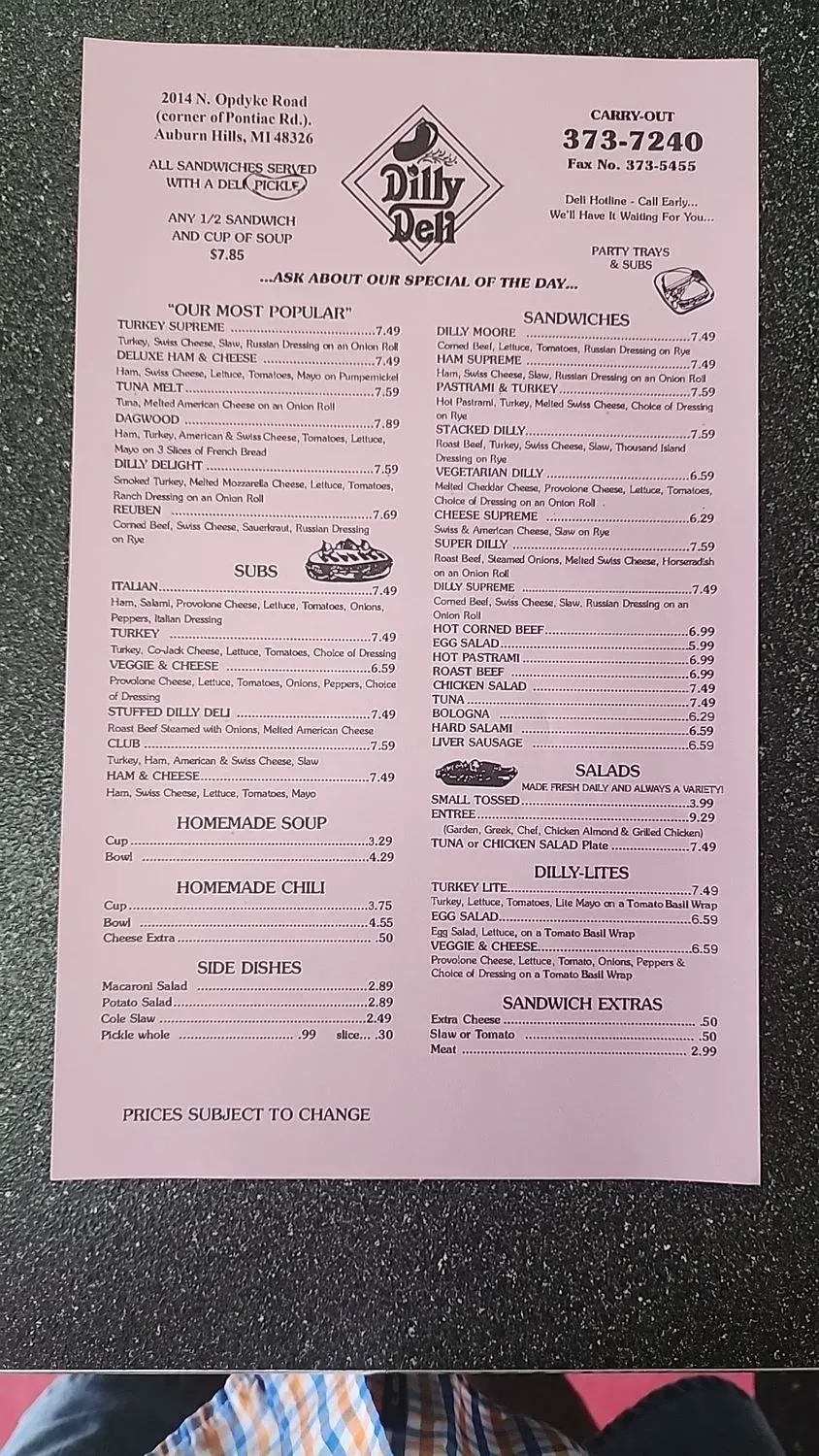 Menu 1