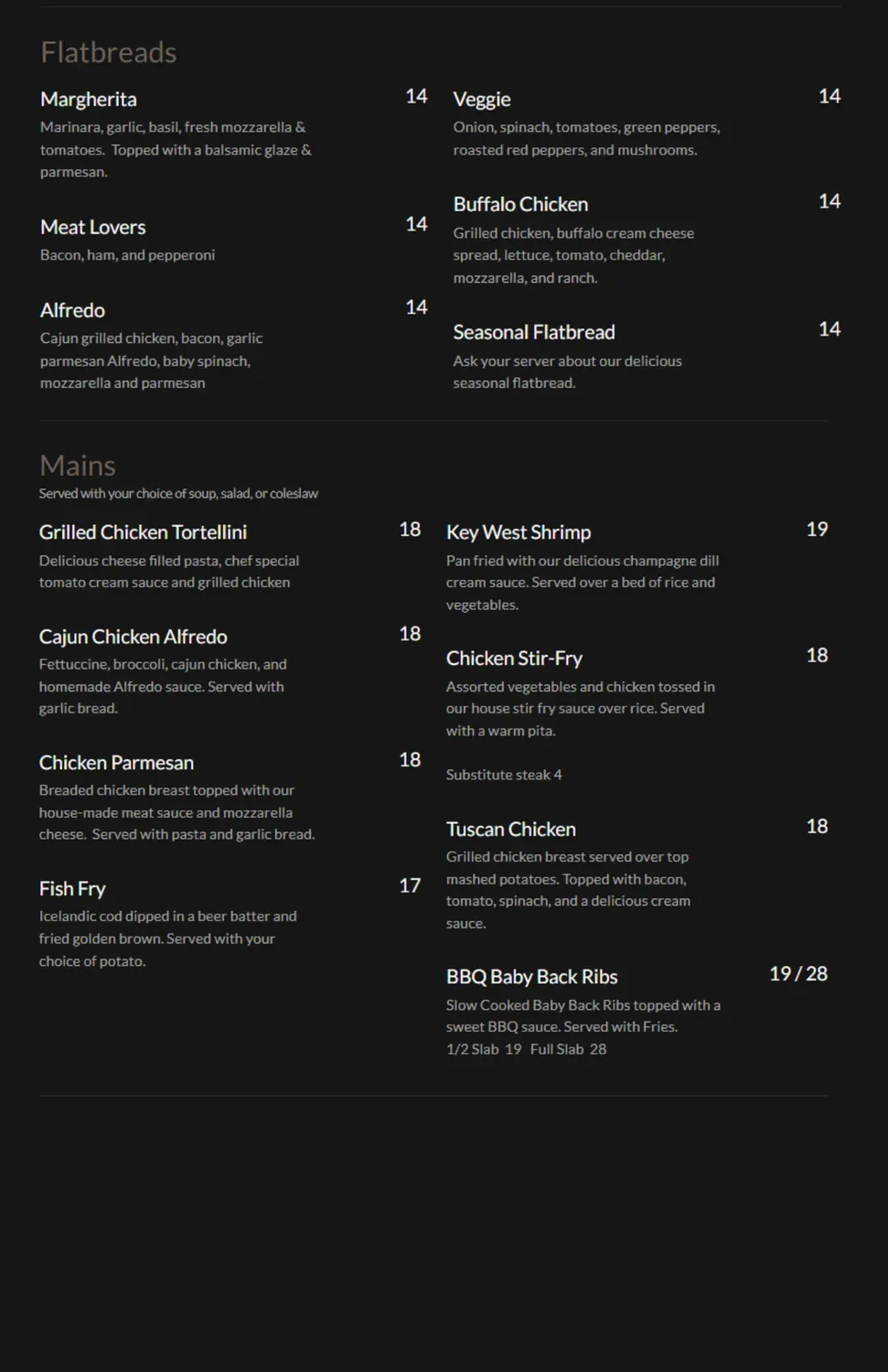 Menu 5