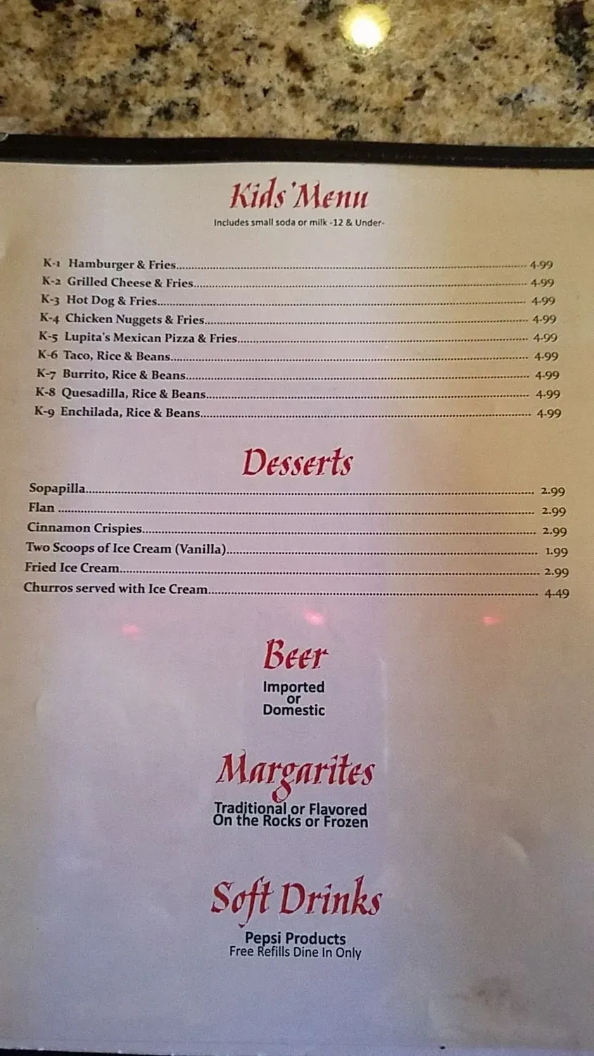 Menu 1