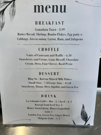 Menu 5