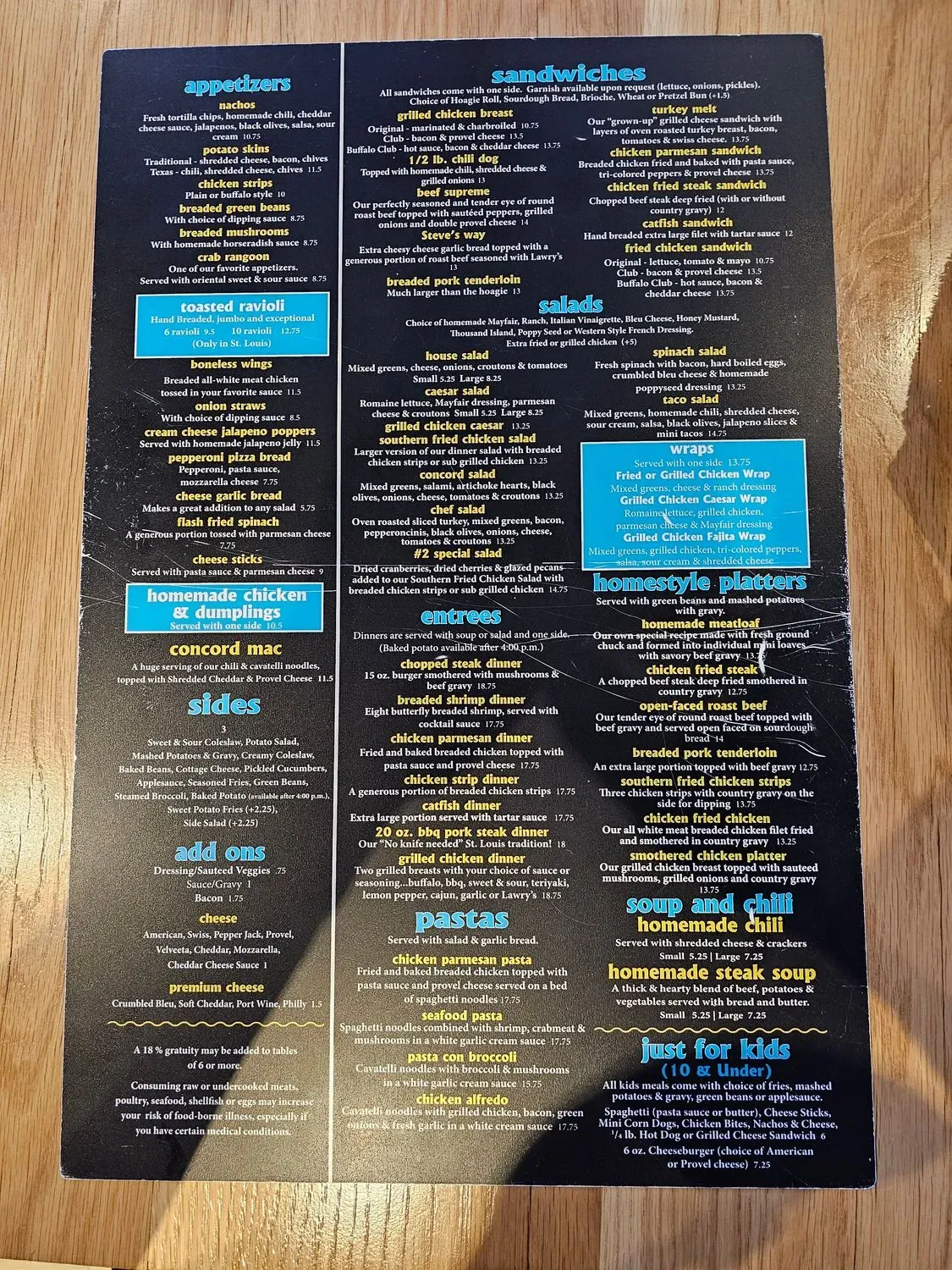 Menu 1