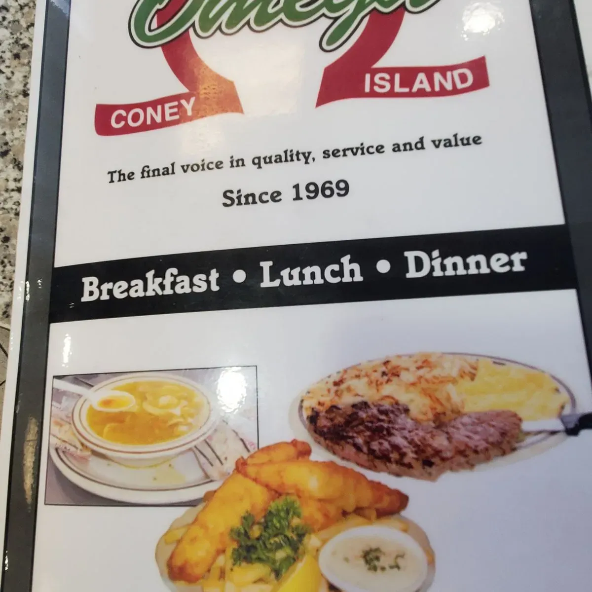 Omega Coney Island Menu Detroit MI Checkle