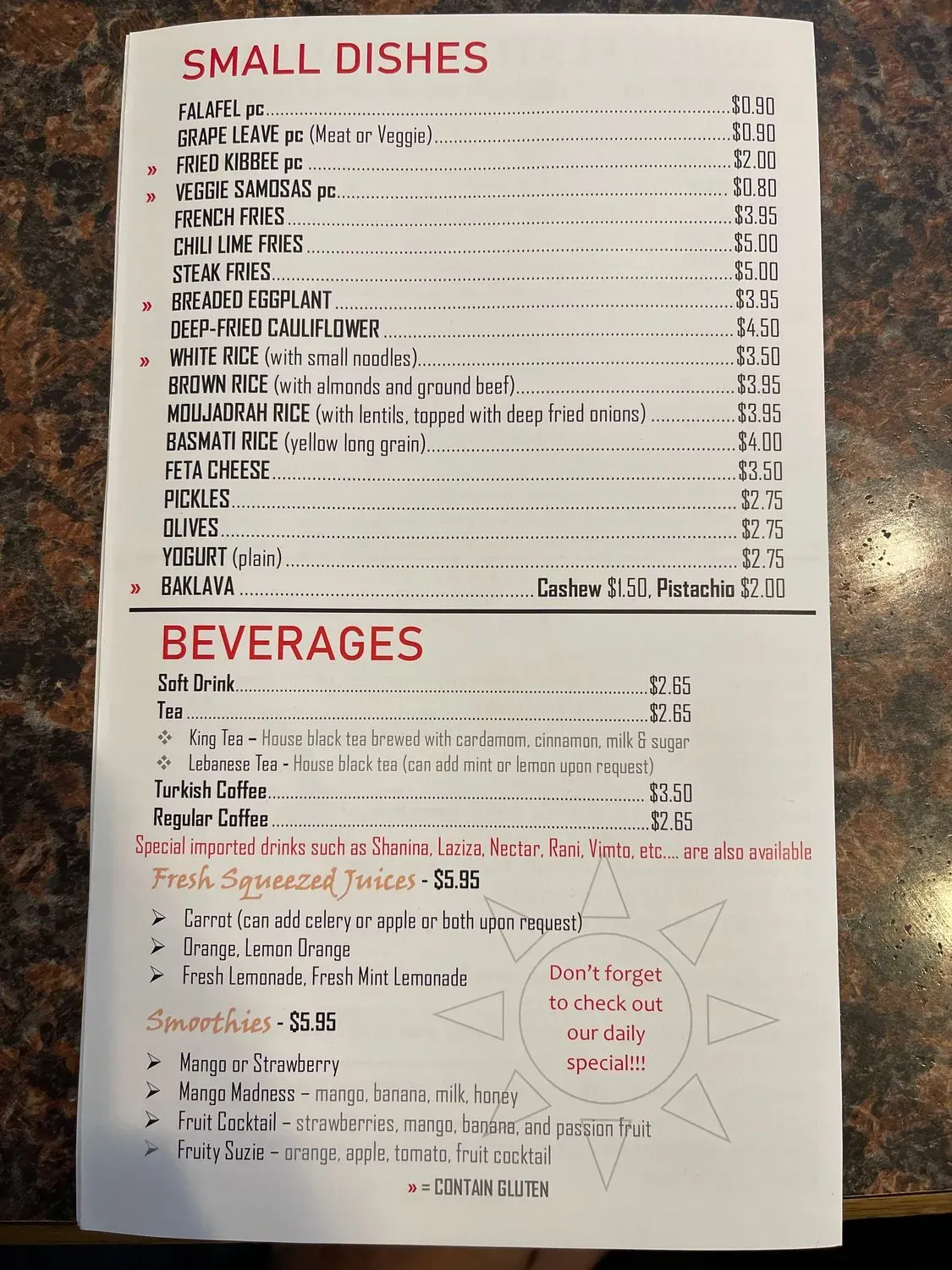 Menu 1