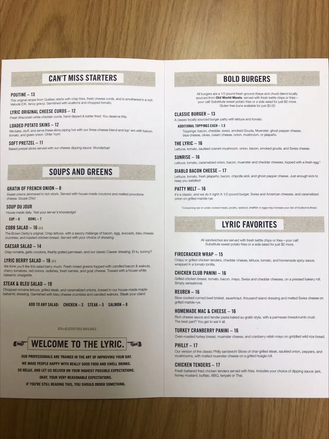 Menu 1