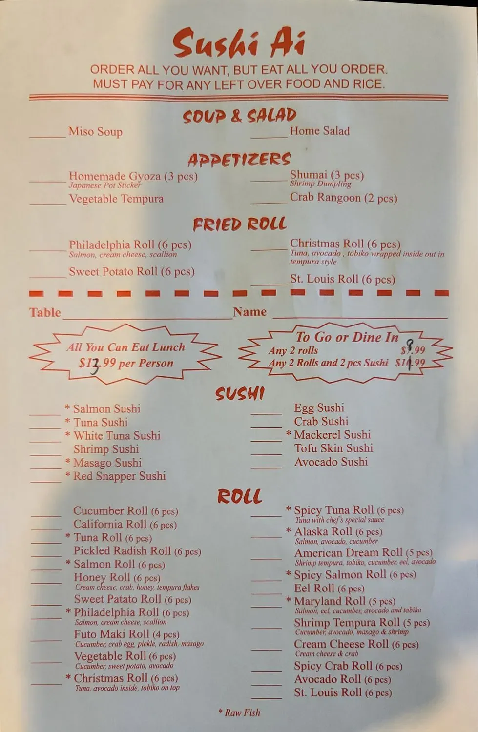 Menu 6