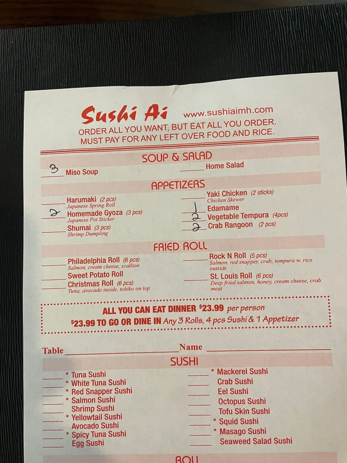 Menu 3