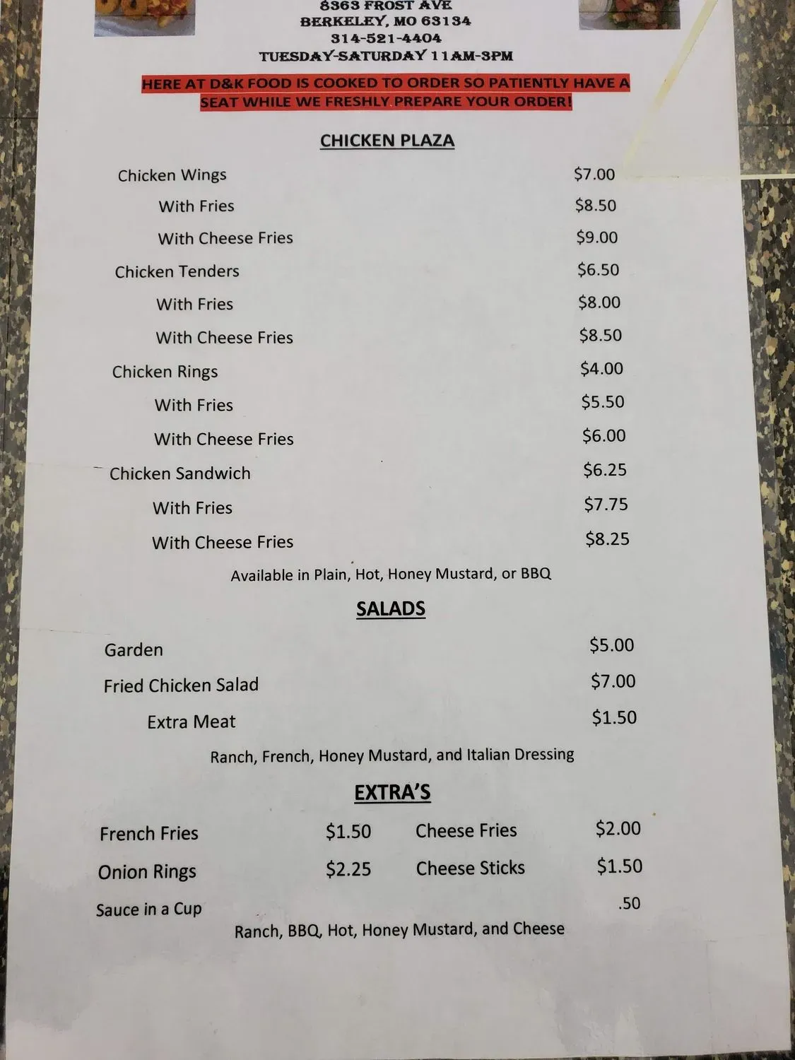 Menu 1