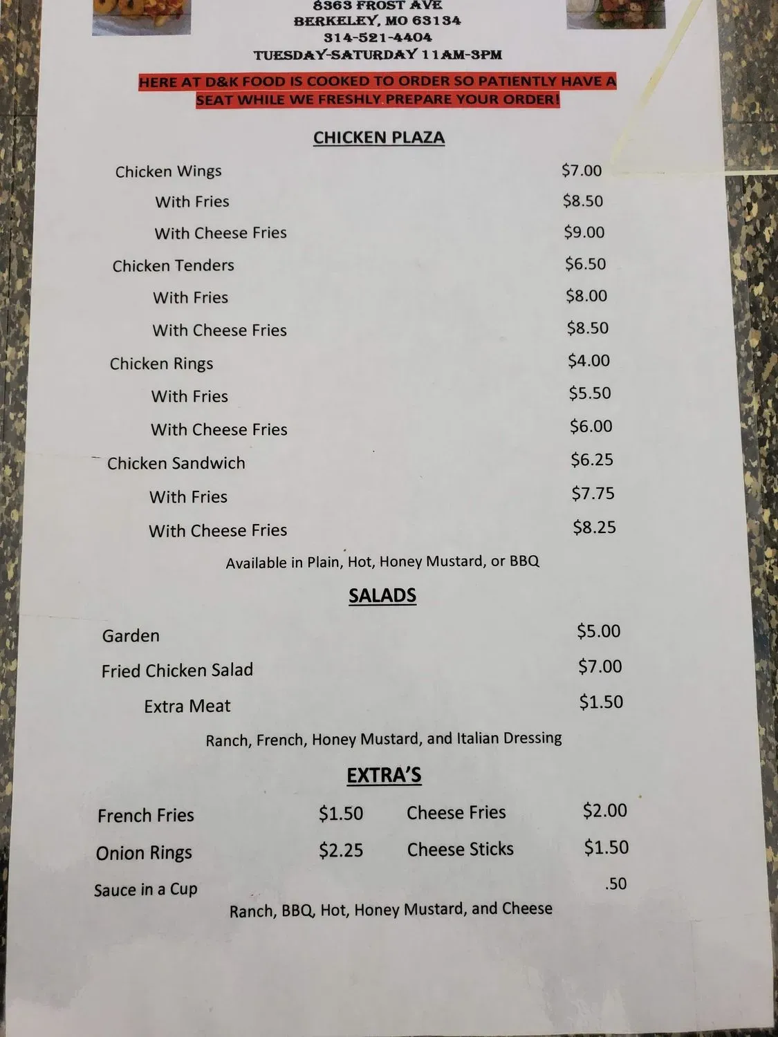 Menu 1