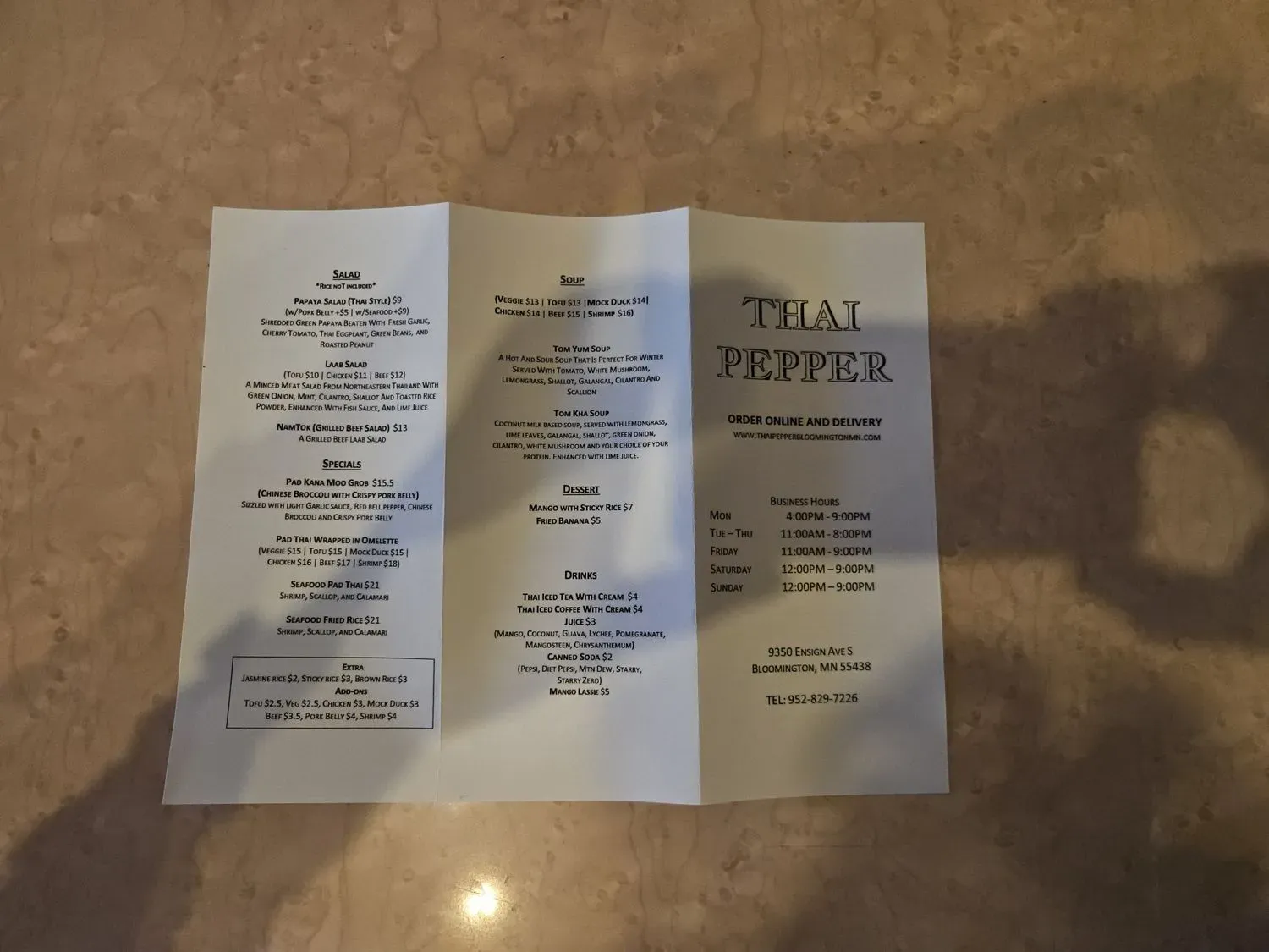 Menu 2