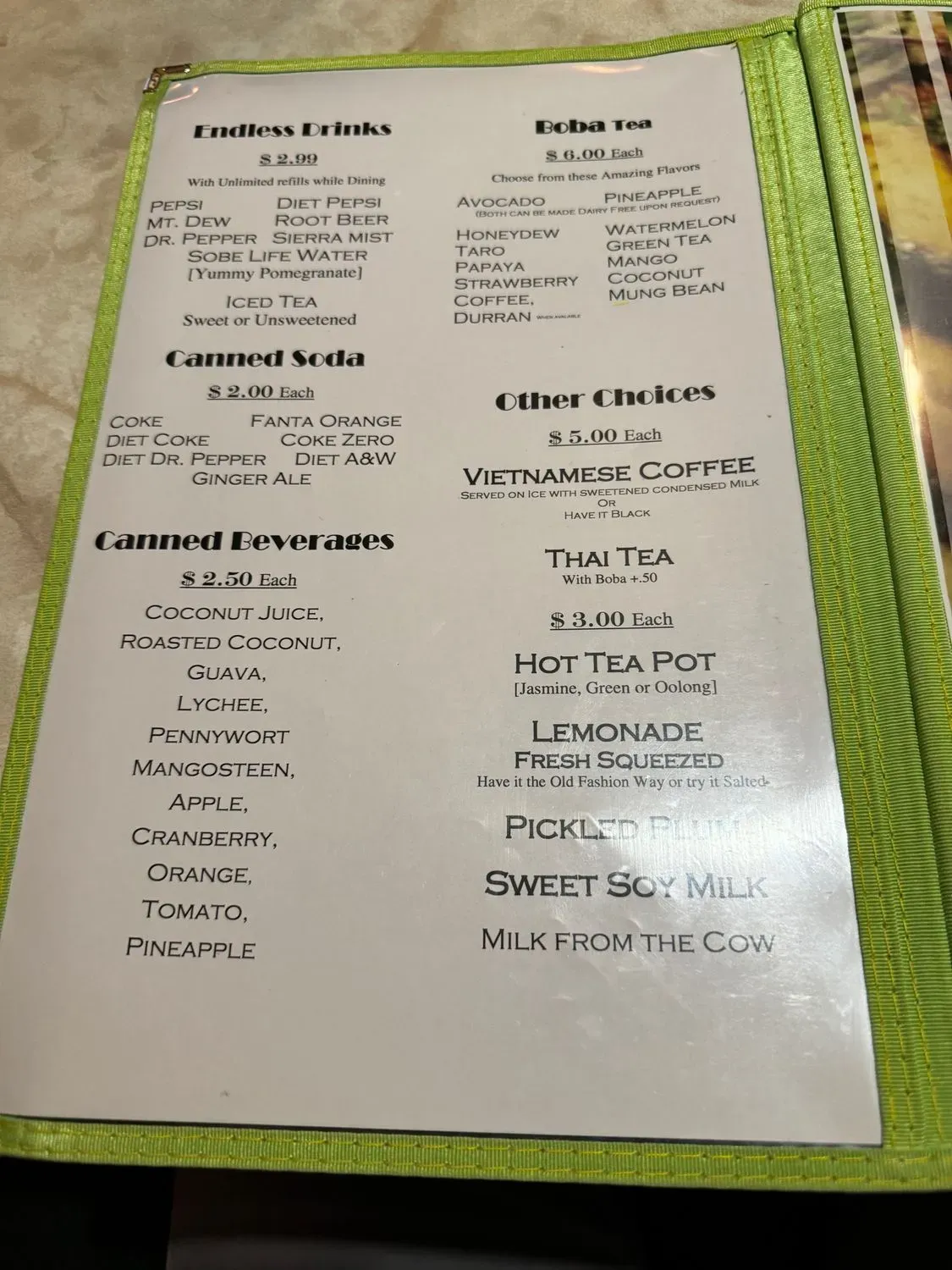 Menu 1