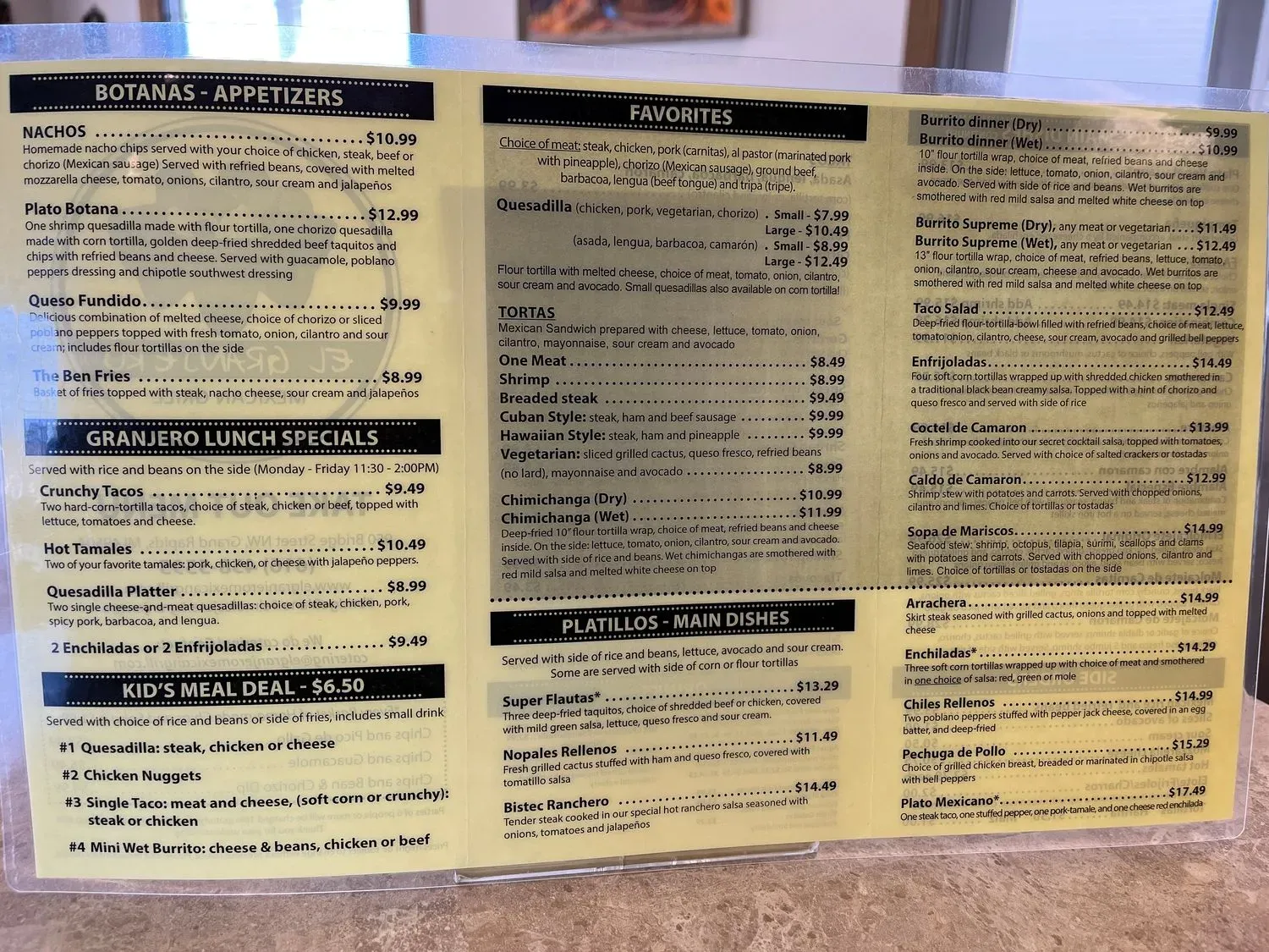 Menu 5