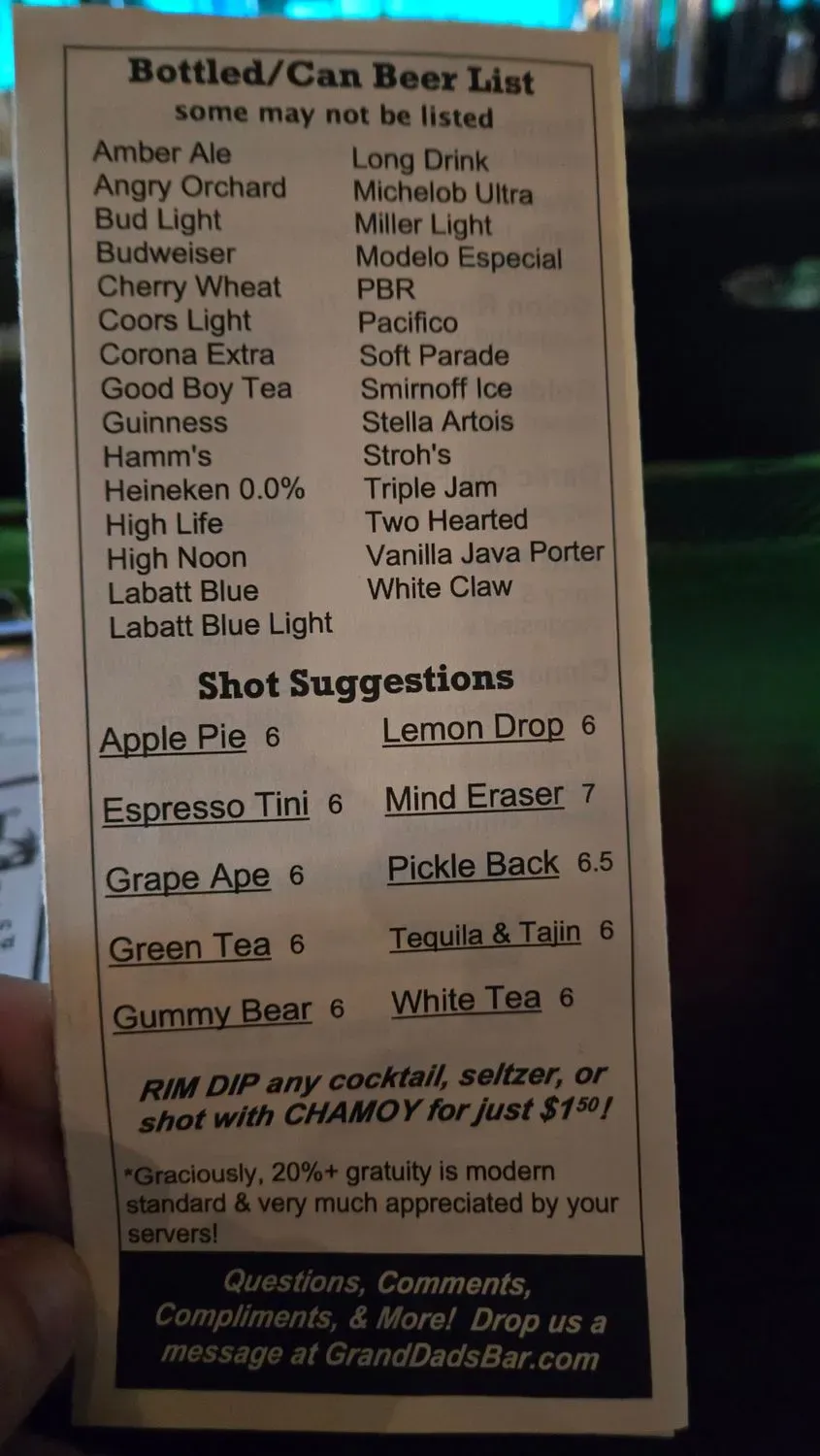 Menu 5