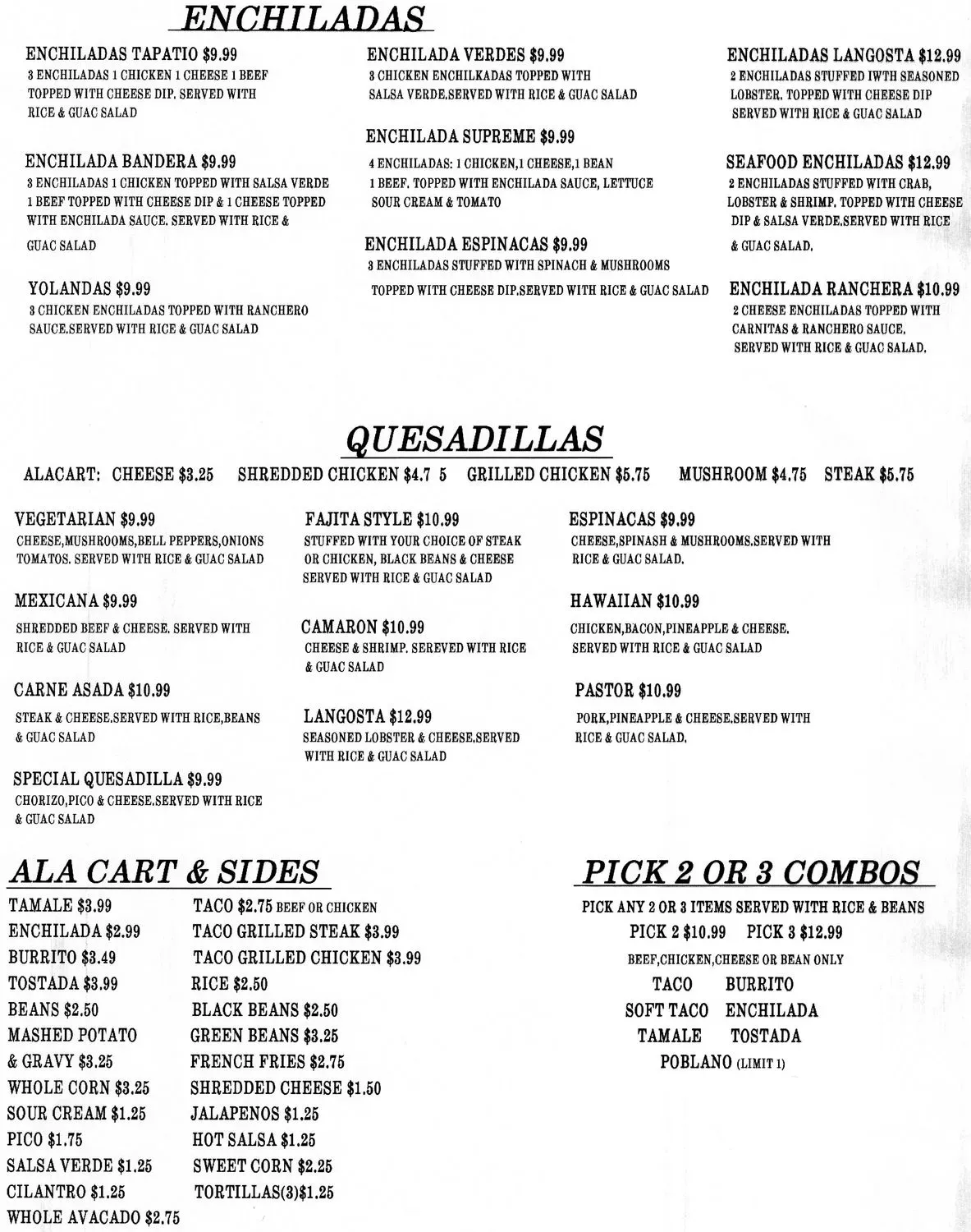 Menu 2