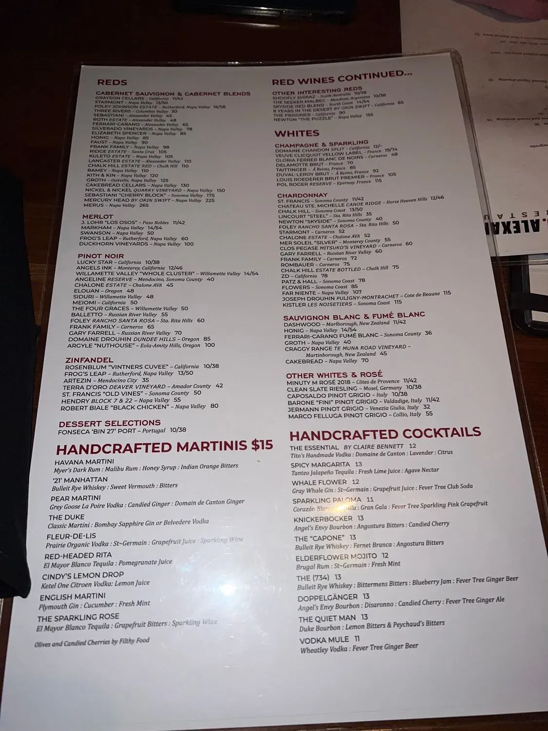 Menu 5