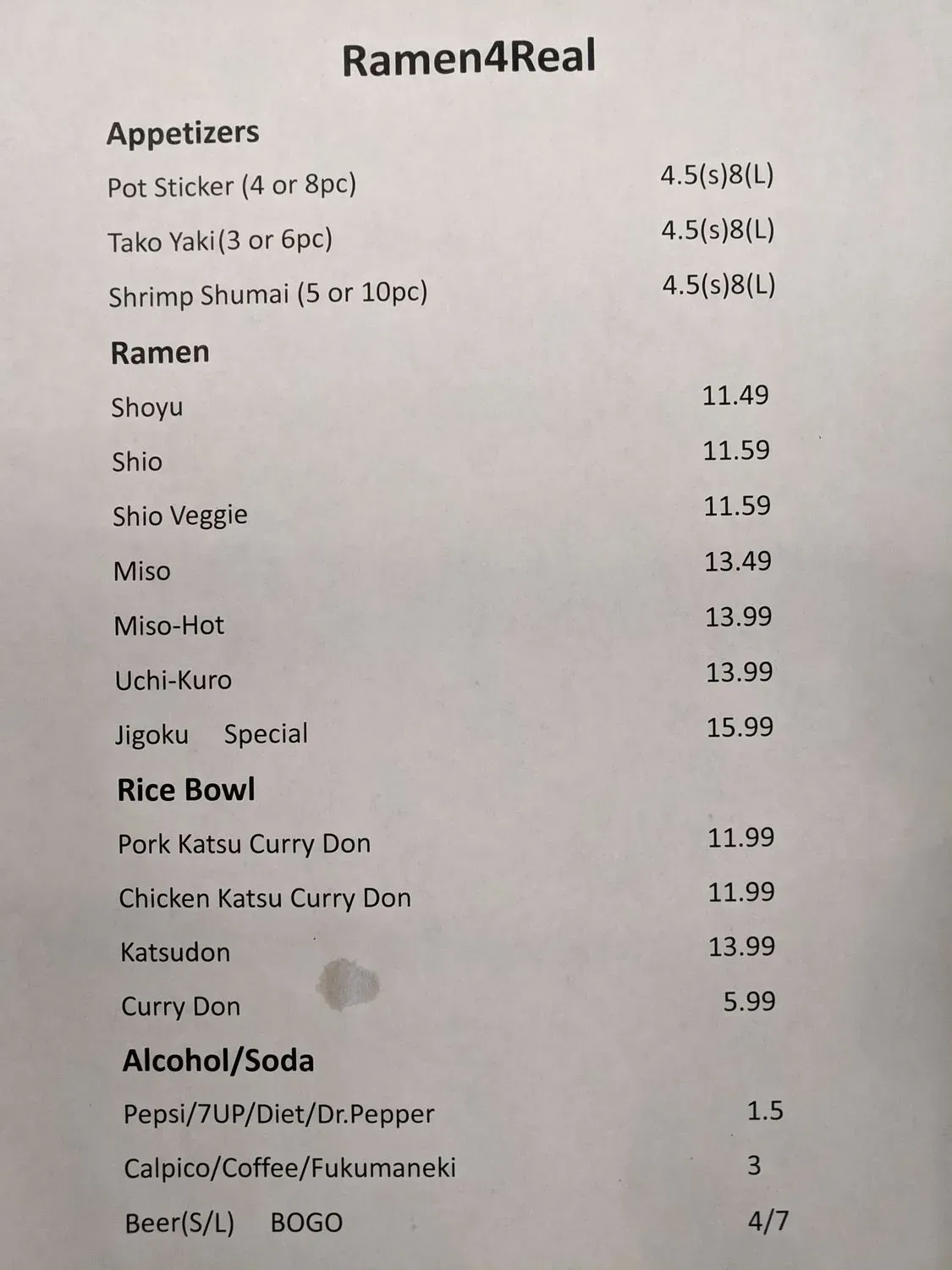 Menu 1