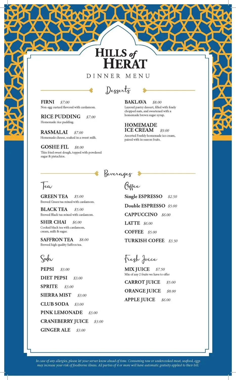 Menu 5