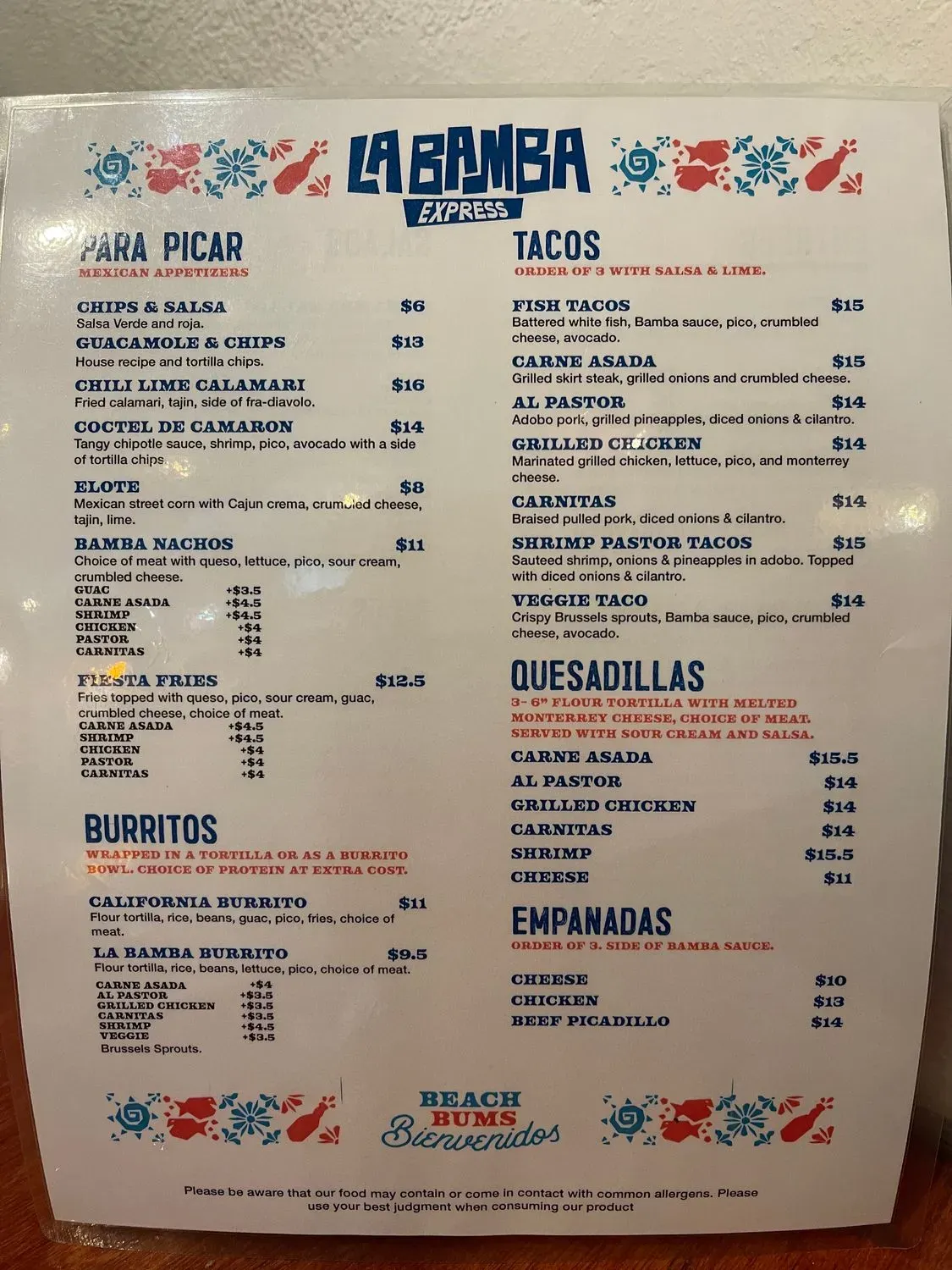 Menu 1